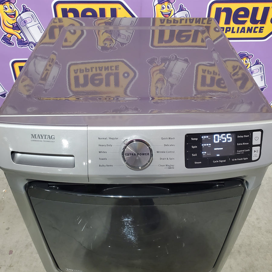 Maytag 4.5-cu ft High Efficiency Stackable Steam Cycle Front-Load Washer MHW5630HC - Scratch & Dent (Major) and Maytag 7.3-cu ft Stackable Vented ENERGY STAR Electric Dryer MED5630HC - Scratch & Dent (Minor)