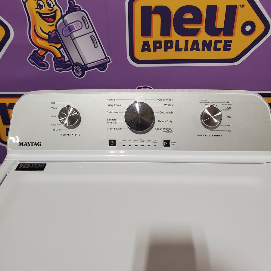 Maytag 4.2 Cu. Ft. Capacity Top Load Washer in White MTW4205SW - Scratch & Dent (Minor)