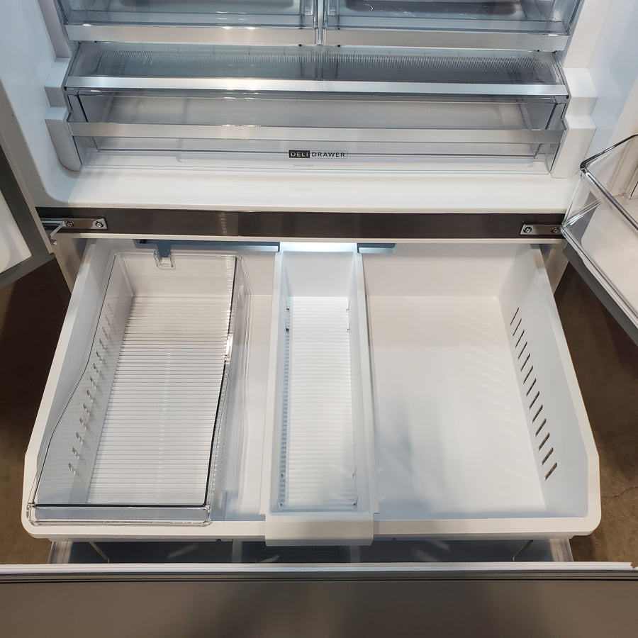 Whirlpool 31 cu. ft. Standard Depth French Door Refrigerator in Fingerprint Resist Stainless Finish w/ Interior Dispenser WRFF3336SZ - Scratch & Dent (Minor)