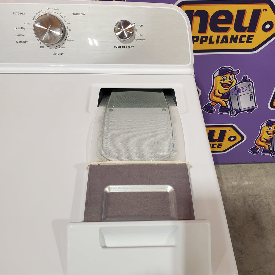 Maytag 4.2 Cu. Ft. Capacity Top Load Washer in White MTW4205SW - Scratch & Dent (Minor) and MayTag 7.0 cu. ft. Top Load Electric Wrinkle Prevent Dryer 16266 - MED4500MW - Scratch & Dent (Minor)