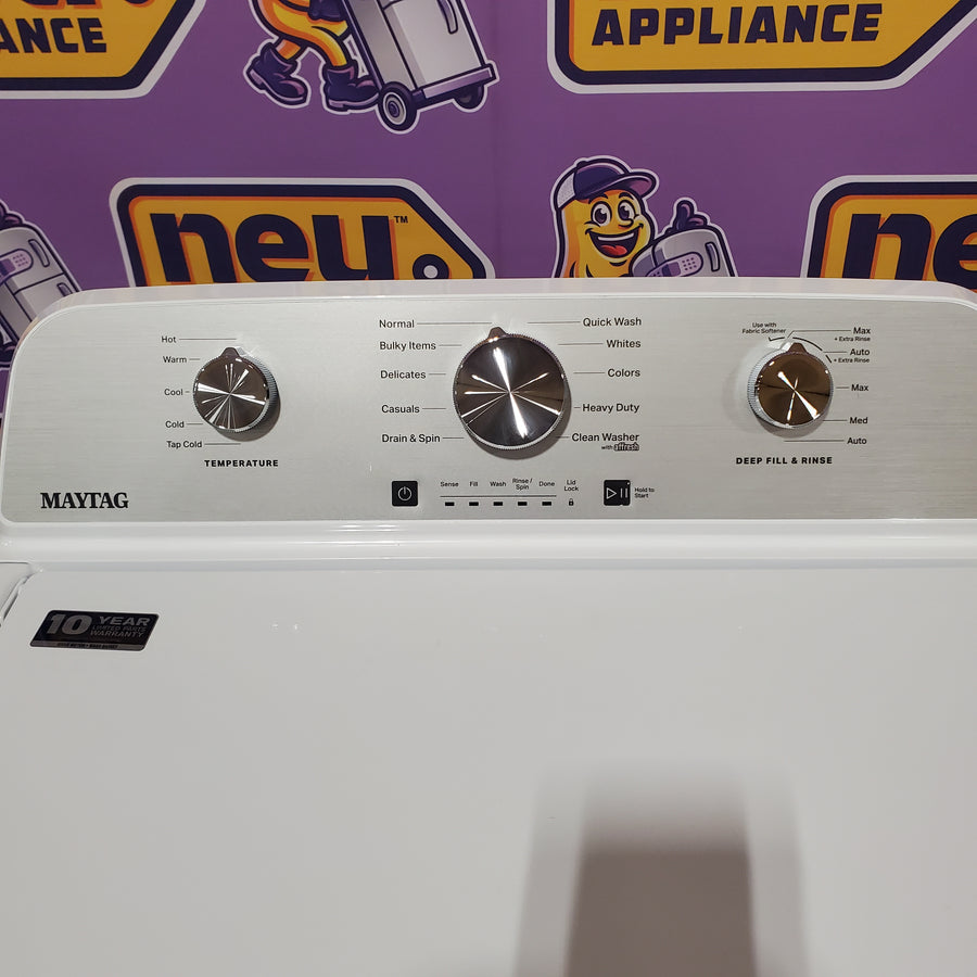 Maytag Top Load 4.5 Cu. Ft. Washer with Deep Fill in White MVW4505MW - Open Box