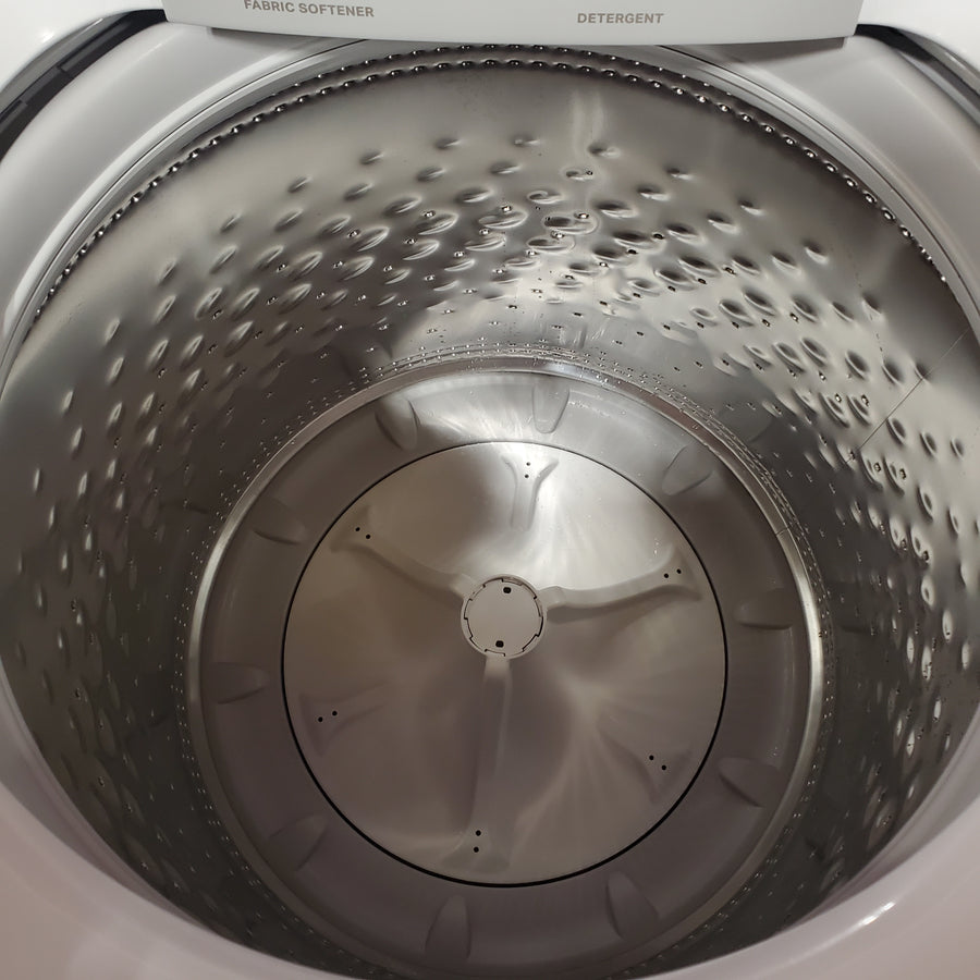 Whirlpool 4.2-4.3 Cu. Ft. Top Load Washer with 2-in-1 Removable Agitator and Soft Close Glass Lid WTW4307SW - Open Box and Whirlpool 7.0 cu. ft. Electric Dryer with Adaptive Dry and Wrinkle Shield™ Option WED4307SW - Scratch & Dent (Minor)