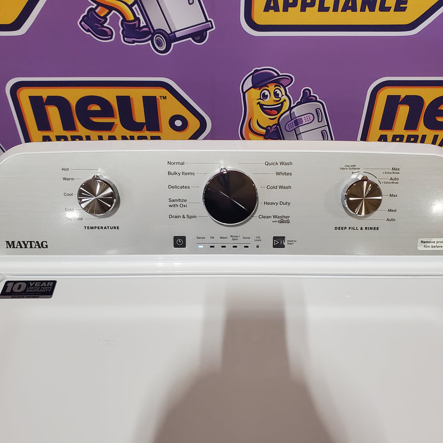 Maytag 4.2 Cu. Ft. Capacity Top Load Washer in White MTW4205SW - Scratch & Dent (Minor)