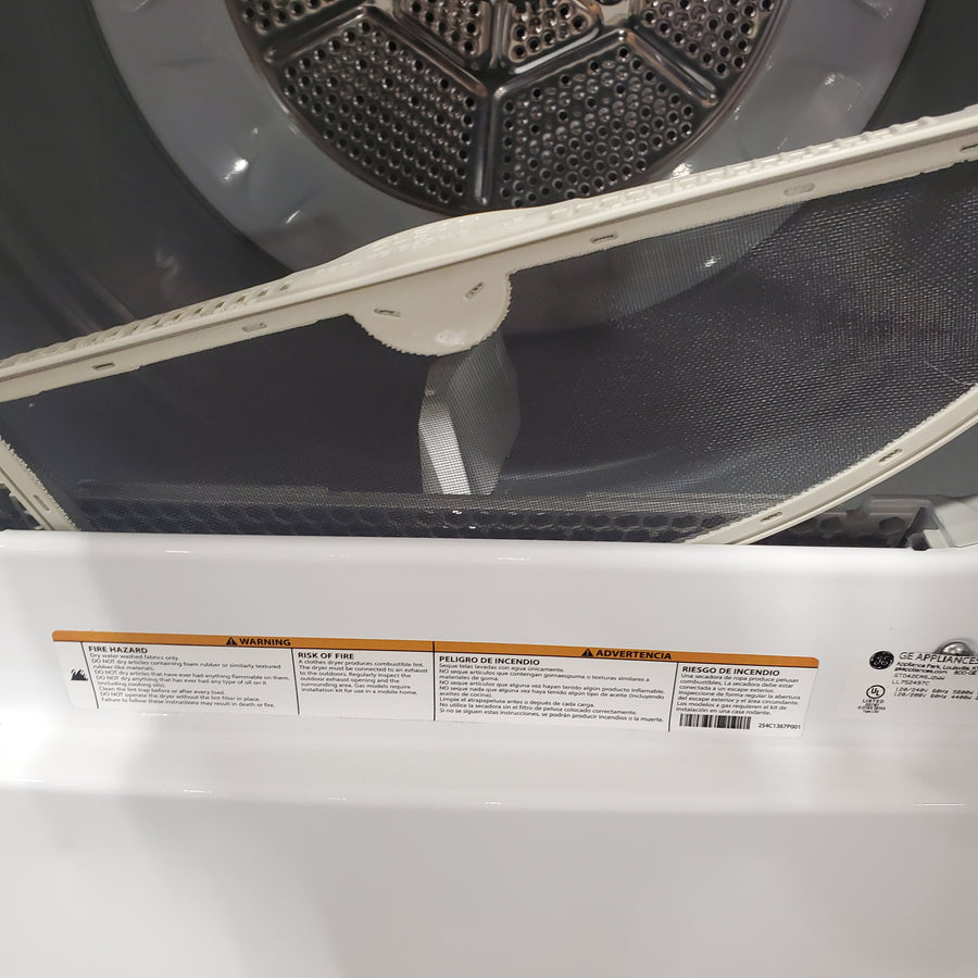 GE® 4.5 cu. ft. Capacity Washer with Stainless Steel Basket in White GTW465ASNWW - Certified Refurbished and GE White Electric 7.2 Cu. Ft. Dryer with Aluminized Alloy Drum GTD42EASJWW - Certified Refurbished