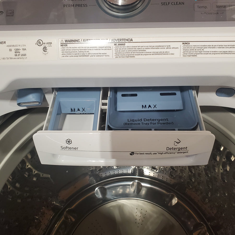 Samsung ENERGY STAR 5.0 cu. ft. Top Load Washing Machine with Active Water Jet WA50R5200AW - Certified Refurbished