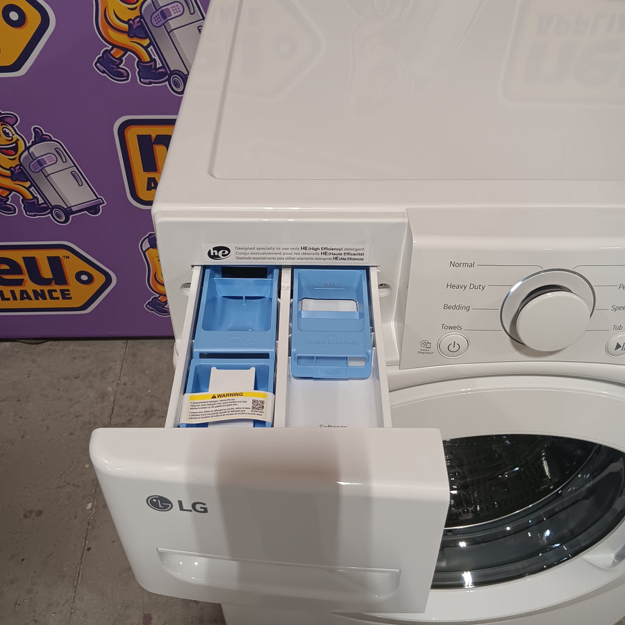 LG Ultra Large Capacity Front Load 4.5 Cu. Ft. Washer in White with ColdWash Technology WM3400CW - Scratch & Dent (Minor) and LG 7.4 cu. ft. Large Capacity Electric Dryer in White 16264 - DLE3400W - Scratch & Dent (Minor)