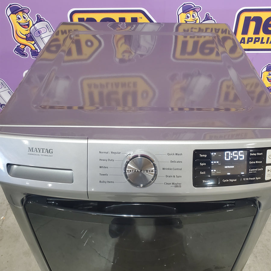 Maytag 4.5-cu ft High Efficiency Stackable Steam Cycle Front-Load Washer MHW5630HC - Scratch & Dent (Minor) and Maytag 7.3-cu ft Stackable Vented ENERGY STAR Electric Dryer MED5630HC - Scratch & Dent (Minor)