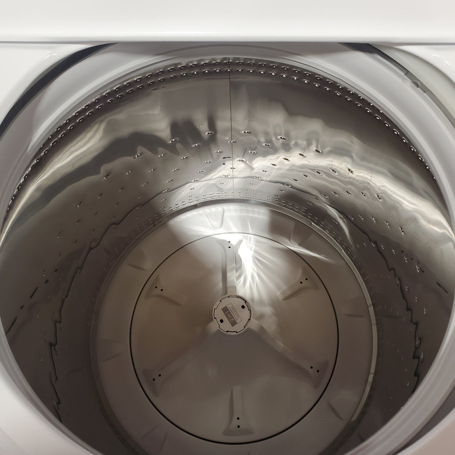 Whirlpool Top Load 3.8 Cu. Ft. Washer with Removable Agitator in White WTW4957PW - Certified Refurbished and Whirlpool 7-cu ft Electric Dryer in White WED5000DW - Certified Refurbished