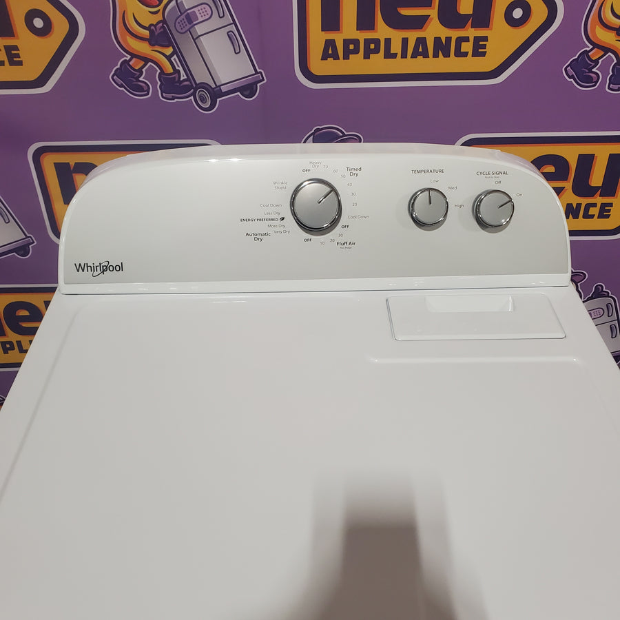 Whirlpool 3.8–3.9 Cu. Ft. Top Load Washer with 2 in 1 Removable Agitator and Soil Level Selection WTW4957PW - Certified Refurbished and Whirlpool 7-cu ft Vented Electric Dryer WED4815EW - Scratch & Dent (Minor)