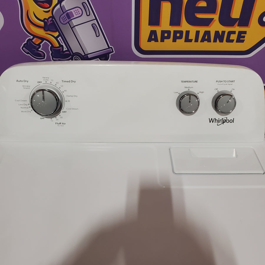 Whirlpool White Top Load 3.8 Cu. Ft. Washer with Late Lid Lock WTW4655JW2 - Certified Refurbished and Whirlpool 7.0 cu. ft. Electric Dryer with Auto-Moisture Sensing WED4850HW - Certified Refurbished
