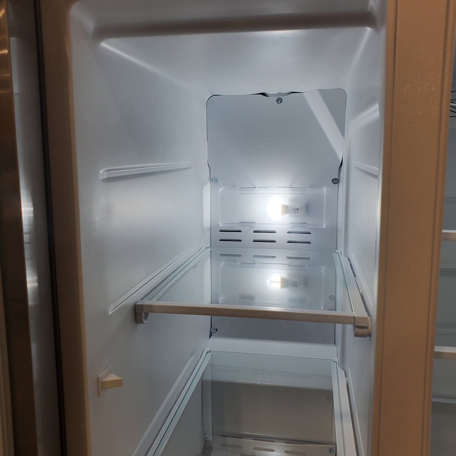 Frigidaire 26.4-cu ft Standard-Depth 36-in Wide Side-by-Side Refrigerator ENERGY STAR Certified in Stainless Steel FRSN2610AF - Scratch & Dent (Moderate)