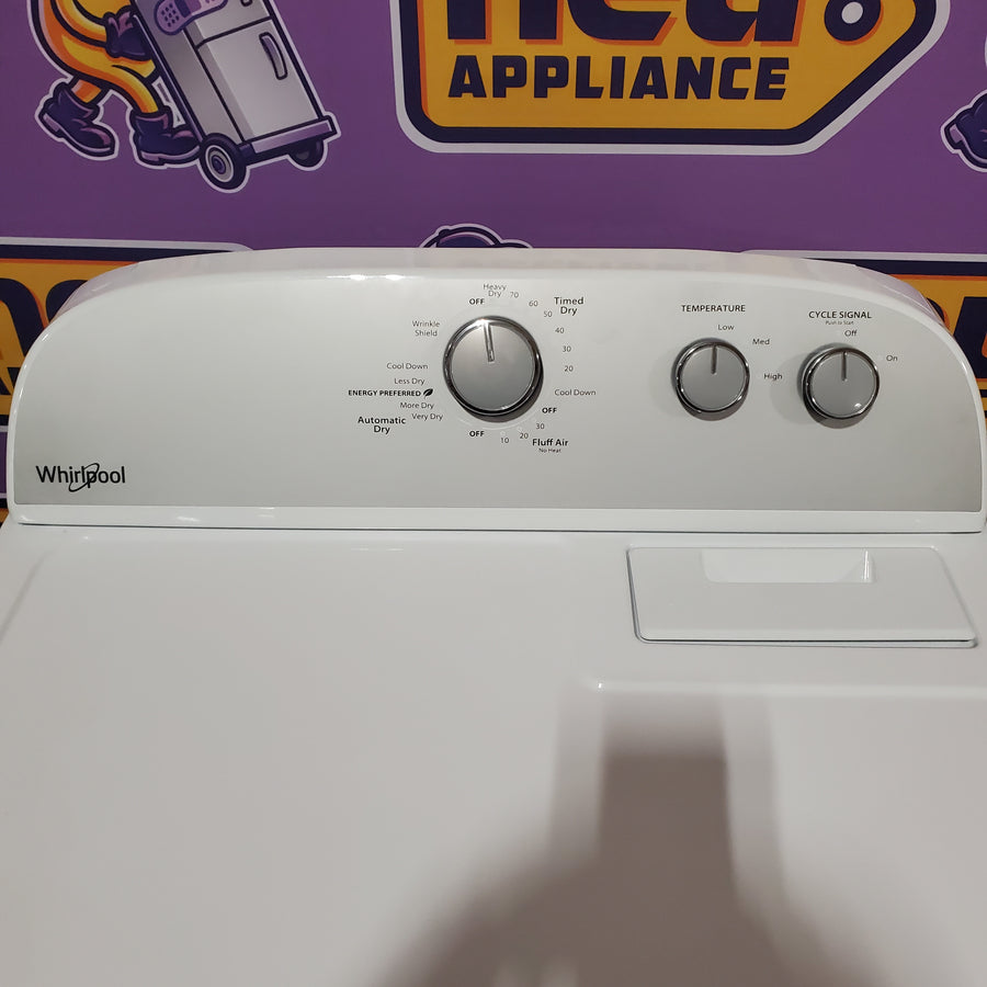 Whirlpool White Electric Extra Large 7.0 Cu. Ft. Dryer with Wrinkle Shield 22421741 - WED4815EW - Scratch & Dent (Minor)