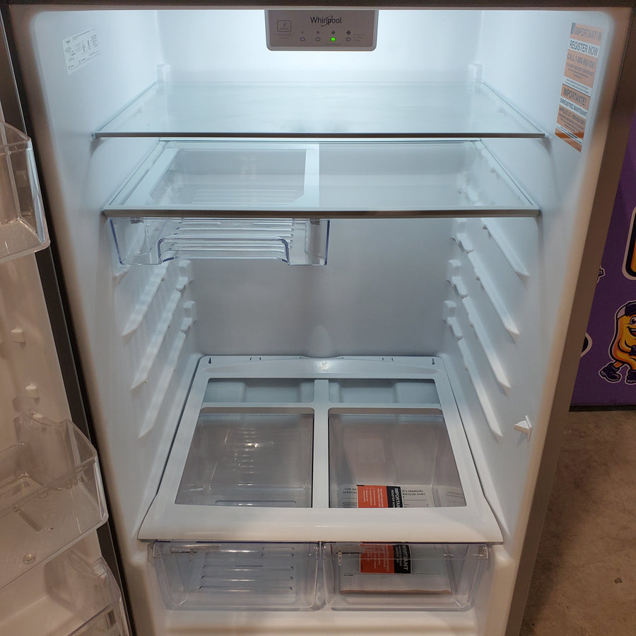 Whirlpool 18 Cu. Ft. 28" Wide Refrigerator in Stainless Steel 22521662 - WRT518SZFM - Open Box