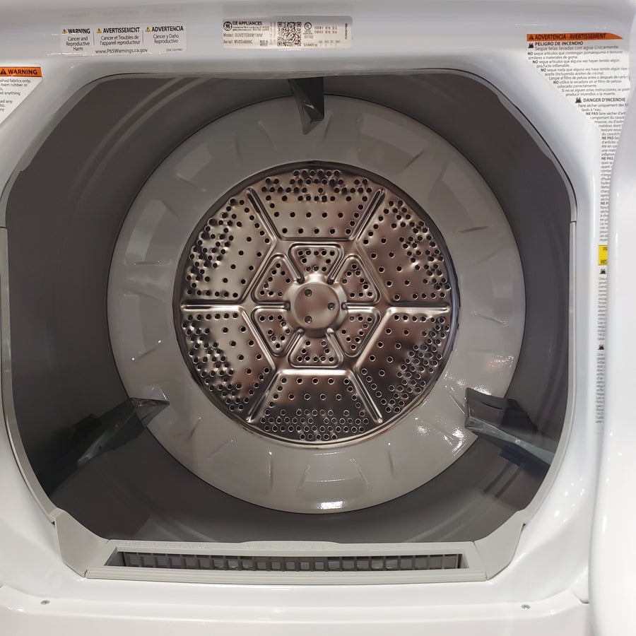GE 3.8 cu. ft. Washer 5.9 cu. ft. Long Vent Electric Dryer Combo in White GUV27ESSMWW - Certified Refurbished