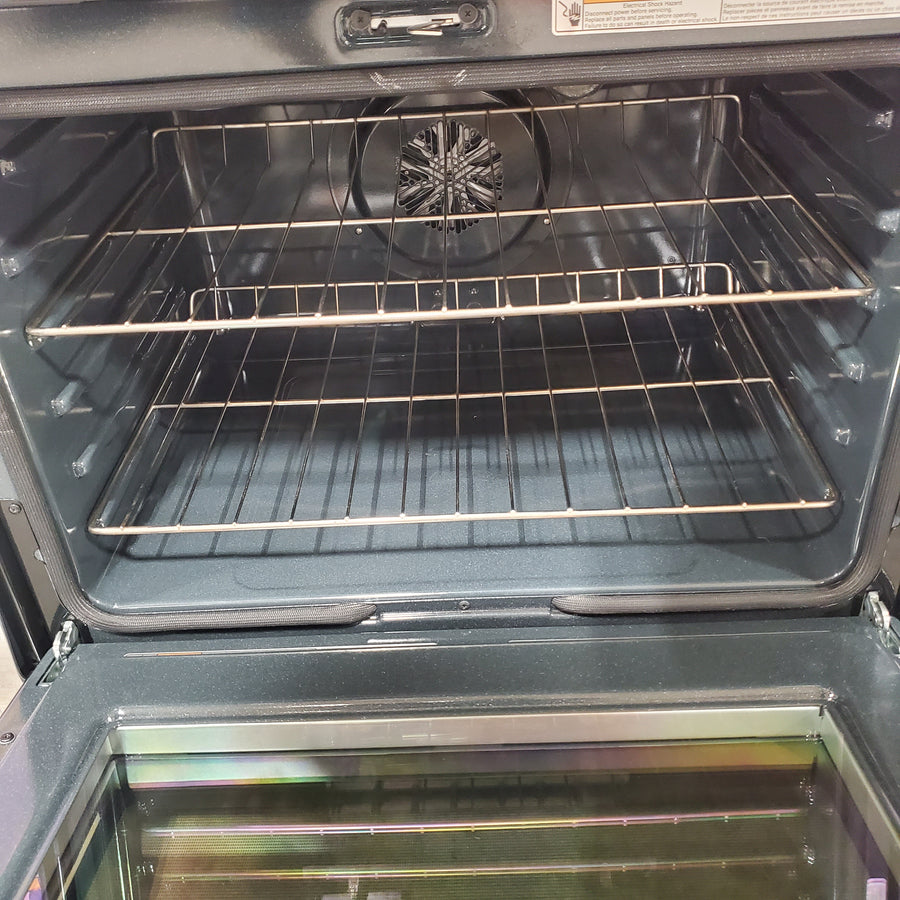 Whirlpool 6.7 cu. ft. 5 Burner Element Double Oven Electric Range with True Convection in Stainless Steel WGE745C0FS - Scratch & Dent (Minor)
