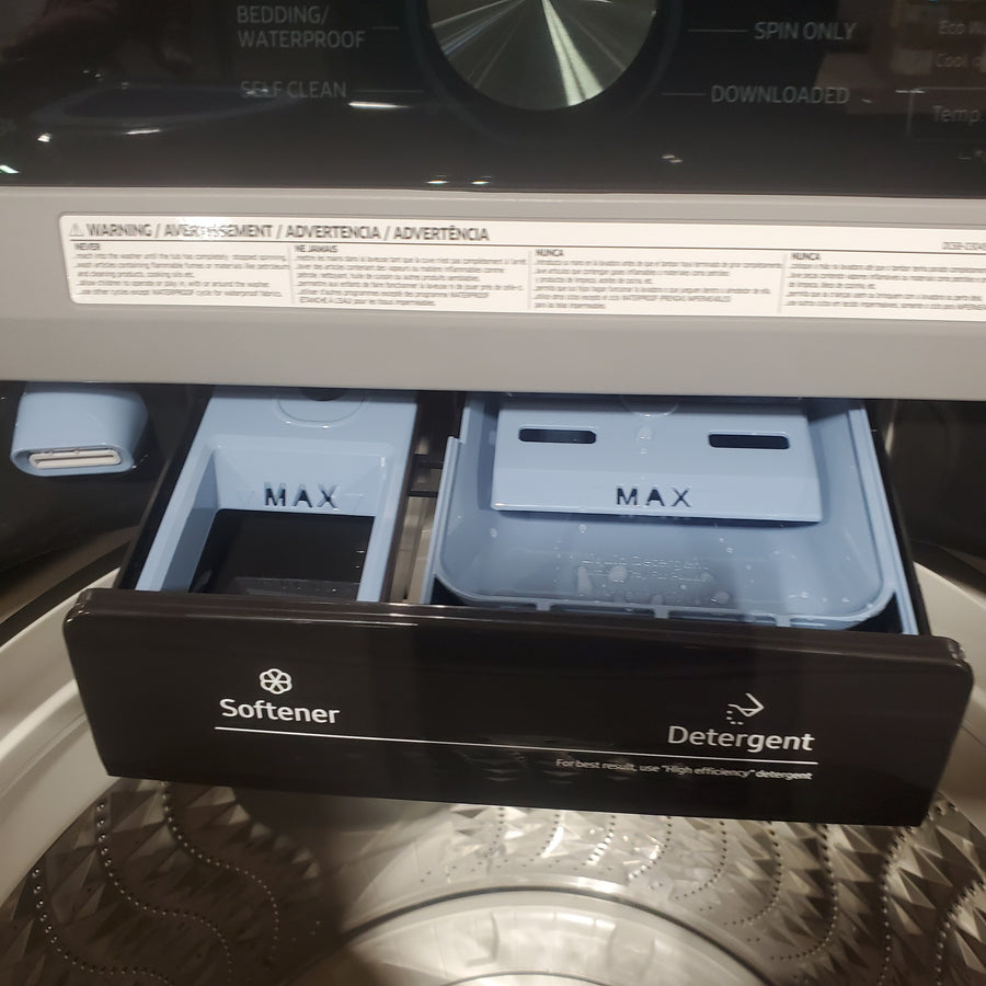 Samsung 4.7 cu. ft. Large Capacity Smart Top Load Washer with Active WaterJet in Brushed Black WA47CG3500AV - Open Box