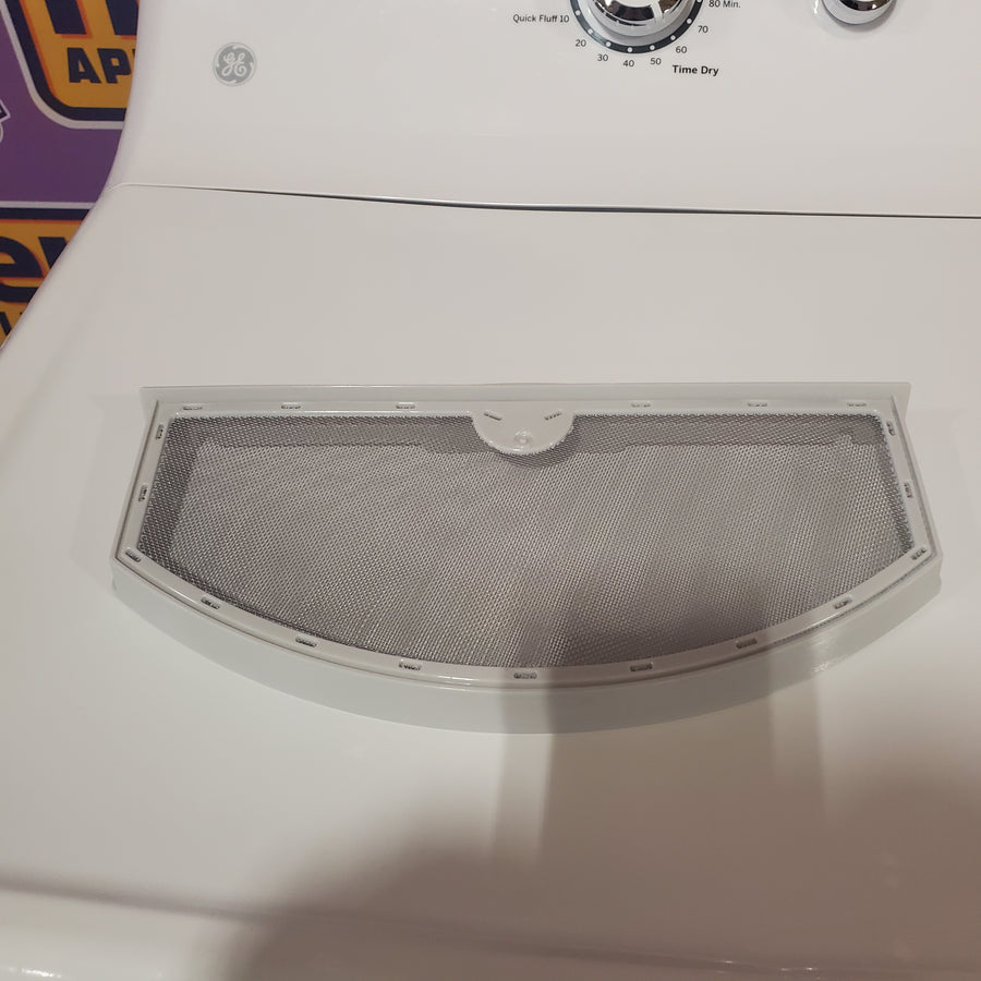 GE® 4.2 cu. ft. Capacity Washer with Stainless Steel Basket GTW335ASNWW - Certified Refurbished and GE 6.2 cu. ft. Capacity Electric Dryer with Up To 120 ft. Venting and Shallow Depth 16305 - GTD33EASKWW - Certified Refurbished