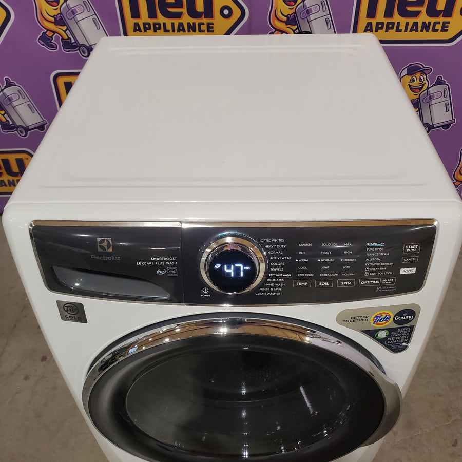 Electrolux 4.5 Cu.Ft. Stackable Front Load Washer with Steam and SmartBoost Wash System ELFW7637AW - Scratch & Dent (Minor)