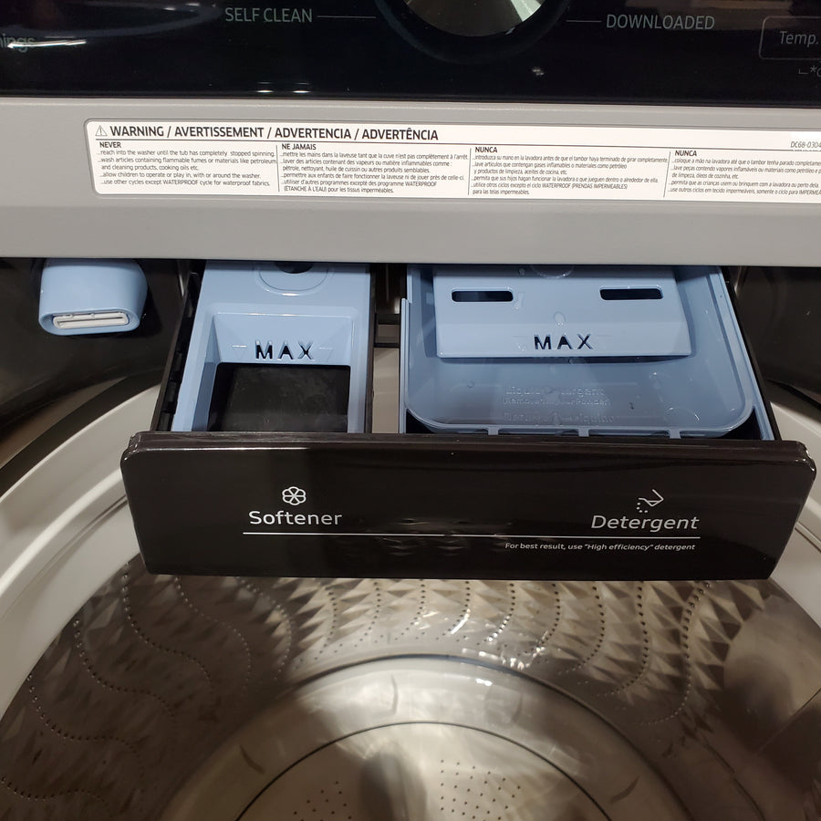 Samsung 4.7 cu. ft. Large Capacity Smart Top Load Washer with Active WaterJet in Brushed Black 22142790 - WA47CG3500AV - Open Box