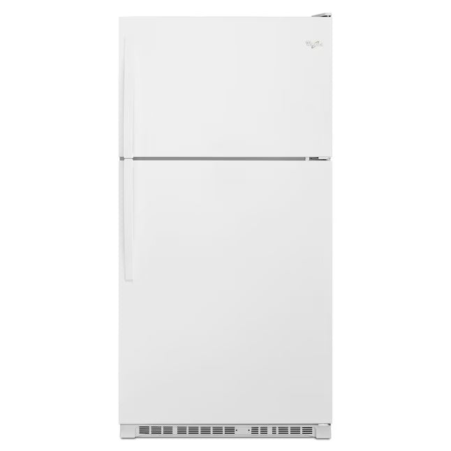 Whirlpool 33" Wide Top Freezer 20.5 cu ft Refrigerator with Ice Maker and Frameless Glass Shelves and Flexi-Slide Bin 22131SD92 - WRT311FZDW - Scratch & Dent (Minor)