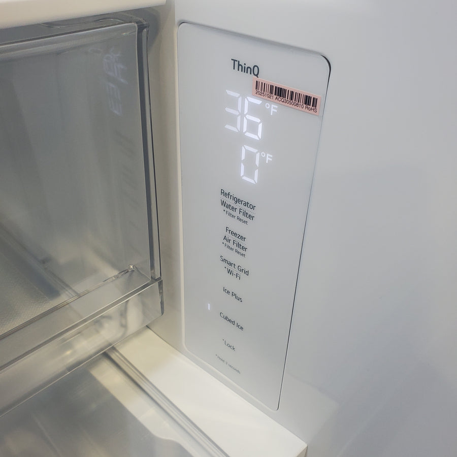 LG 32 cu. ft. Smart Standard-Depth MAX French Door Refrigerator with Internal Water Dispenser in PrintProof Stainless Steel LRFLS3206S - Scratch & Dent (Moderate)