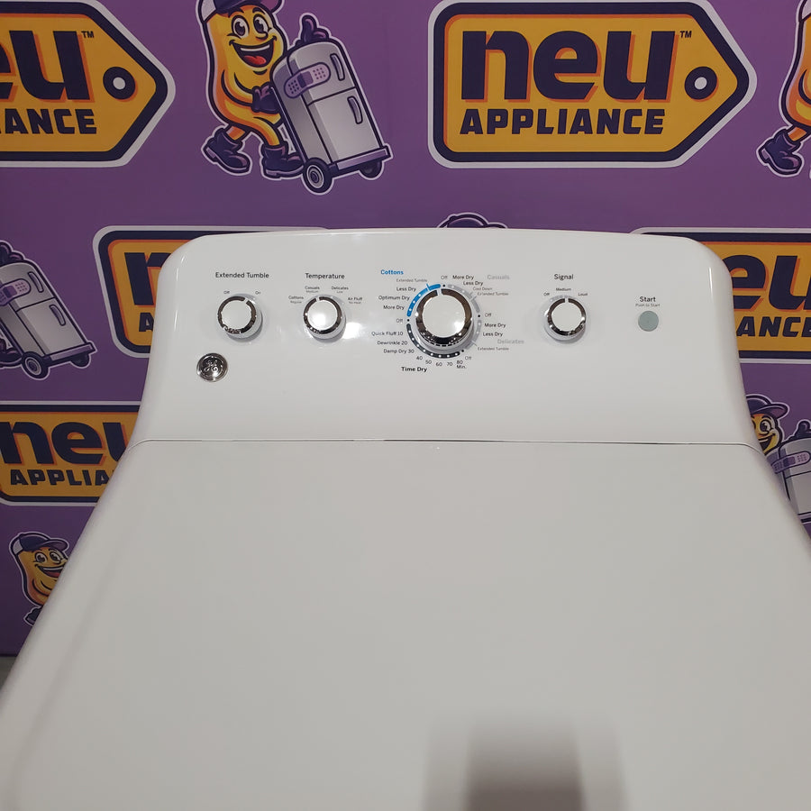 GE® 6.2 cu. ft. Capacity Aluminized Alloy Drum Electric Dryer GTX42EASJWW - Certified Refurbished