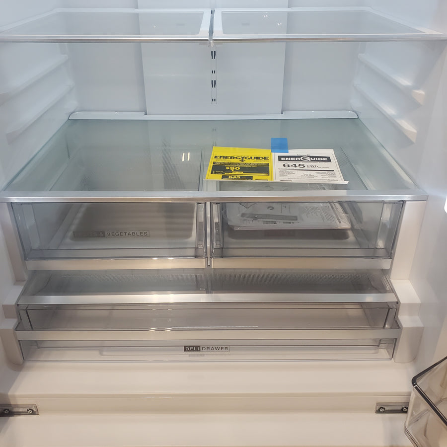 Whirlpool 36 in. 31 cu. ft. Standard Depth French Door Refrigerator in White with Interior Water Dispenser WRFF3336SW - Scratch & Dent (Moderate)