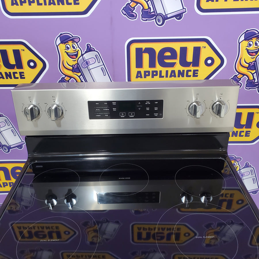 Whirlpool 30-in Glass Top 5 Burners 5.3-cu ft Air Fry Convection Freestanding in Stainless Steel WFES4530SS - Scratch & Dent (Minor)