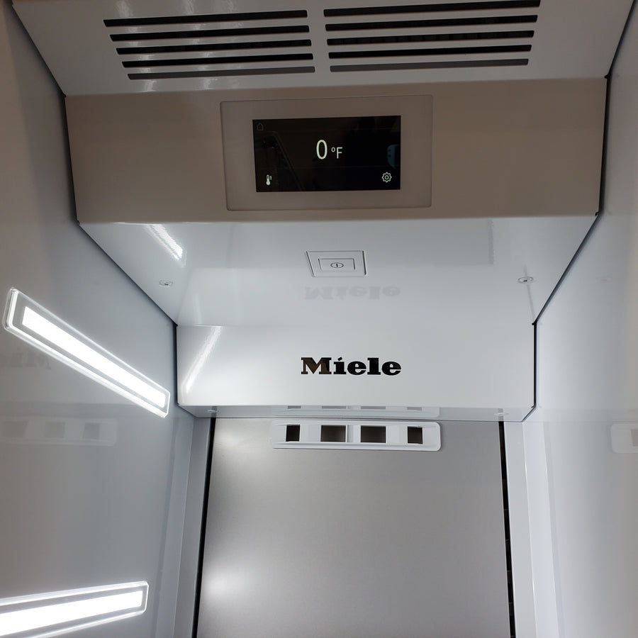 Miele 18 Inch Built-In Smart Freezer Column with WifiConnect, DynaCool, Push2open, IceMaker with No Ice Dispenser, MasterFresh, SuperCool, Active AirClean Filter, BrilliantLight, and MasterSensor F2412VI - New in Box