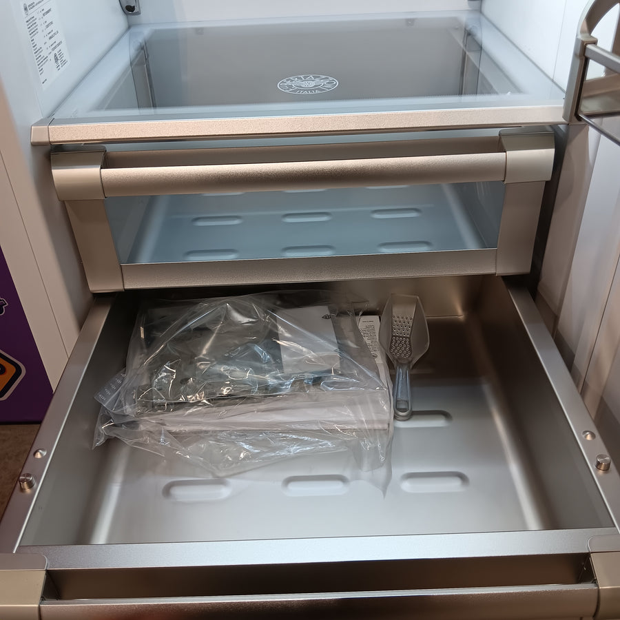 Bertazzoni 30 Inch Panel Ready Built-In Bottom Mount Refrigerator with 15.5 cu. ft. Capacity, Digital Touch-Controls, Lateral Airflow System, and Ice Maker REF30BMBIPRT - Scratch & Dent (Minor)