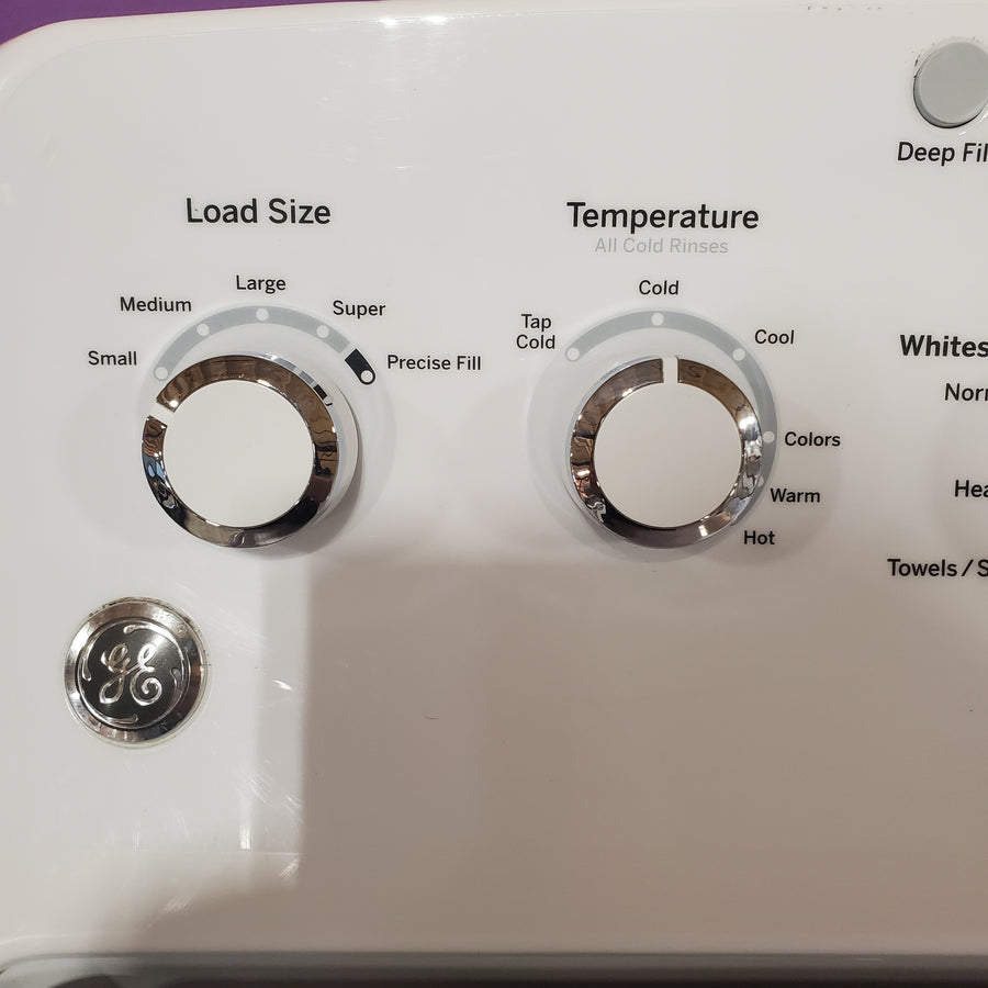 GE® 4.5 cu. ft. Capacity Washer with Stainless Steel Basket in White GTW465ASNWW - Certified Refurbished and GE White Electric 7.2 Cu. Ft. Dryer with Aluminized Alloy Drum GTD42EASJWW - Certified Refurbished
