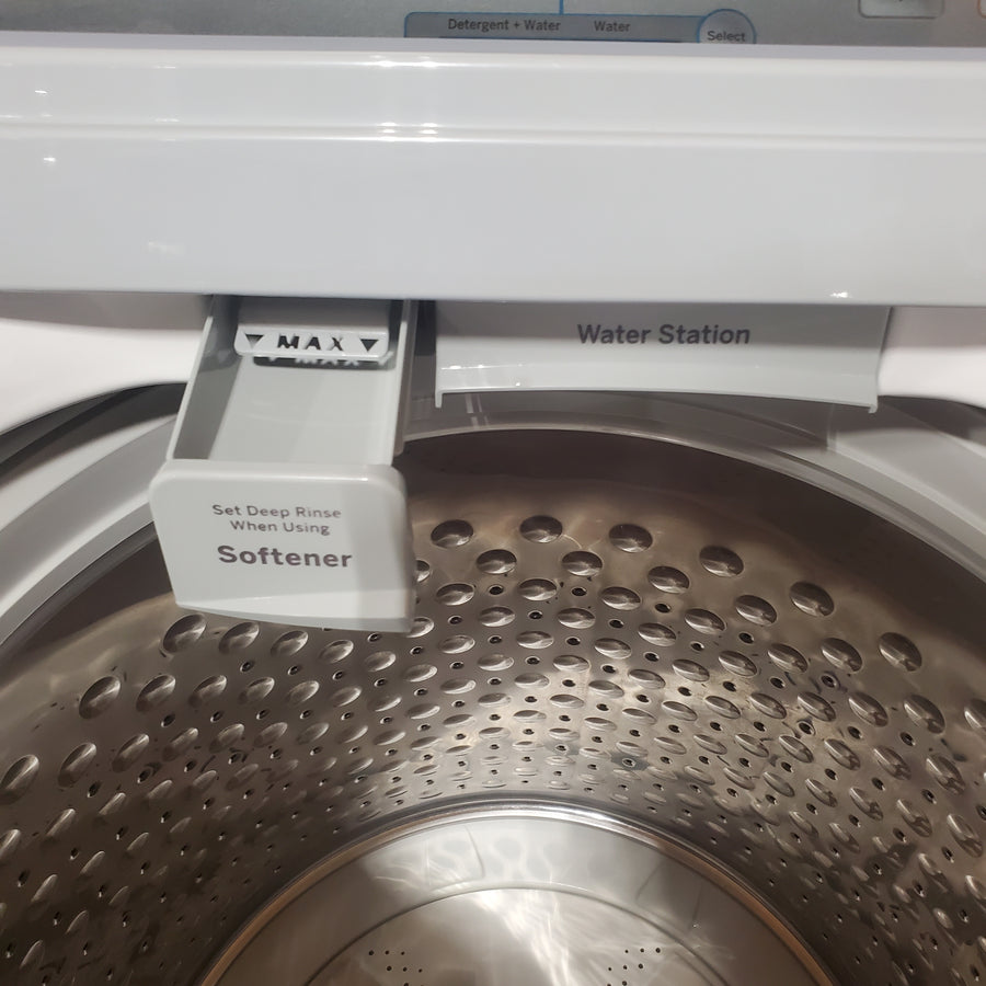 GE® 5.0 cu. ft. Capacity Smart Washer with Stainless Steel Basket in White GTW750CSLWS - Certified Refurbished