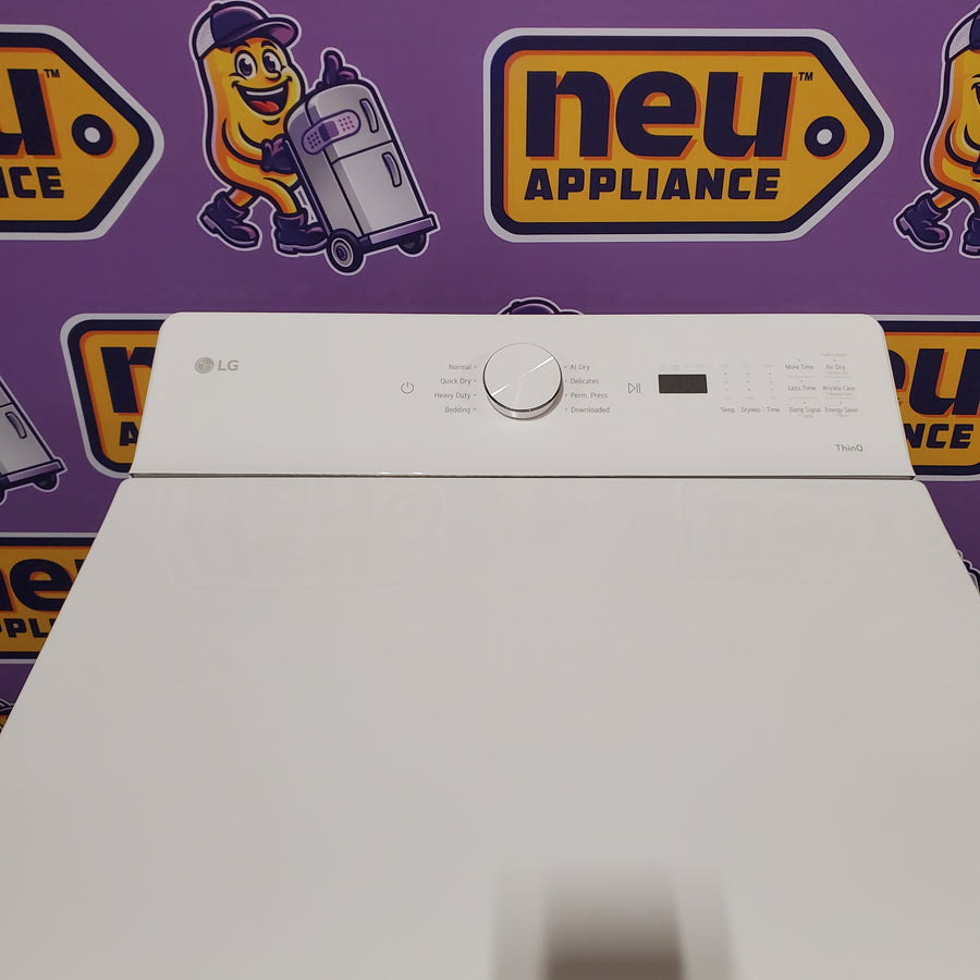 LG 5.5 cu. ft. Mega Capacity Top Load Washer with Impeller in Alpine White WT8400CW - Open Box and LG 7.3 cu. ft. Ultra Large Capacity Rear Control Electric Dryer with AI Sensing and ThinQ® Smart Features DLE8200W - Open Box