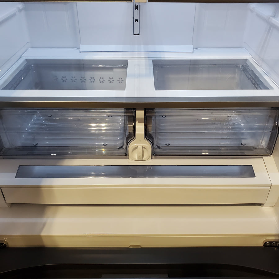 Samsung Bespoke AI Counter-Depth Sphere Ice 26-cu ft 36-in Wide French Door Refrigerator with Dual Ice Maker (Fingerprint Resistant Stainless Steel) ENERGY STAR Certified RF70F27SER - Scratch & Dent (Moderate)