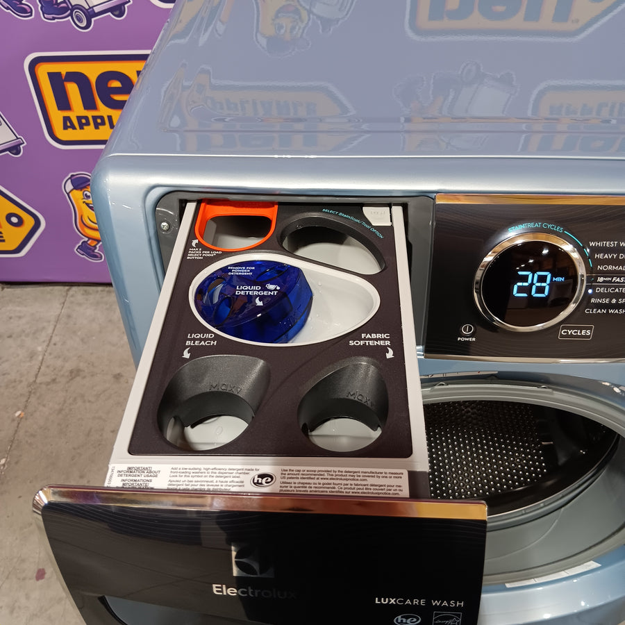 Electrolux 27 in. 4.5 cu.ft. HE Front Load ENERGY STAR Washer with LuxCare Wash System ELFW7437AG - Open Box and Electrolux 8 cu.ft. Electric Dryer vented Front Load Perfect Steam Dryer with Instant Refresh 16273 - ELFE7437AG - Open Box