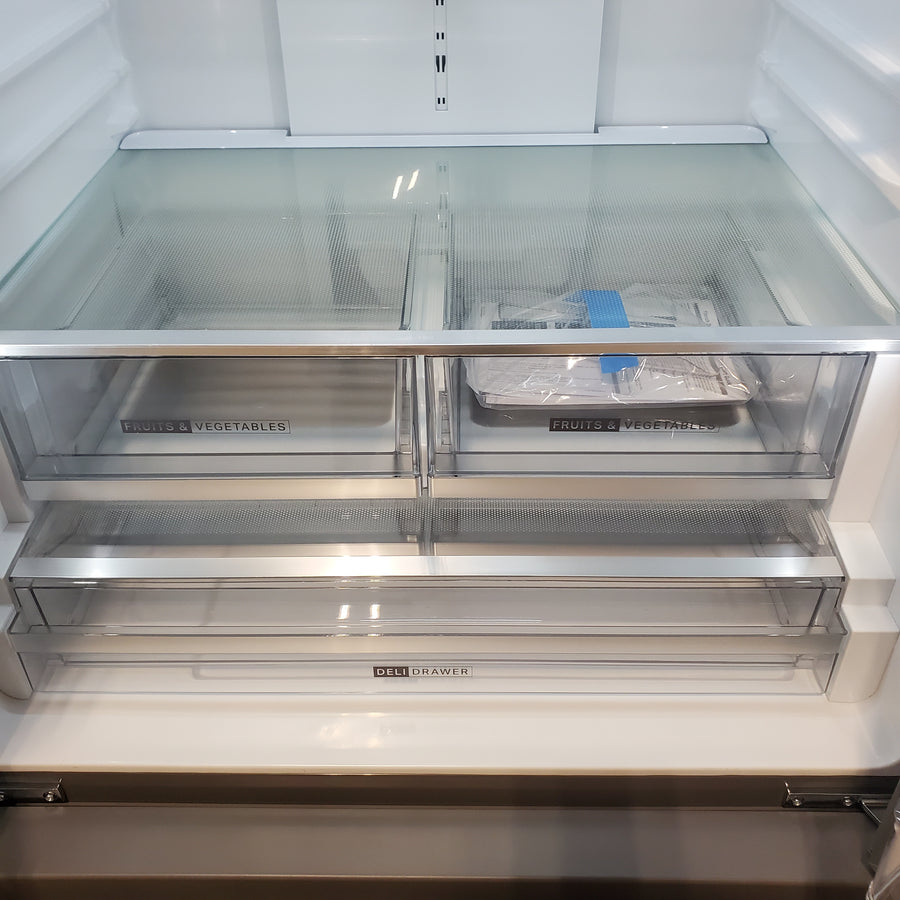 Whirlpool 31 cu. ft. Standard Depth French Door Refrigerator in Fingerprint Resist Stainless Finish w/ Interior Dispenser WRFF3336SZ - Scratch & Dent (Minor)