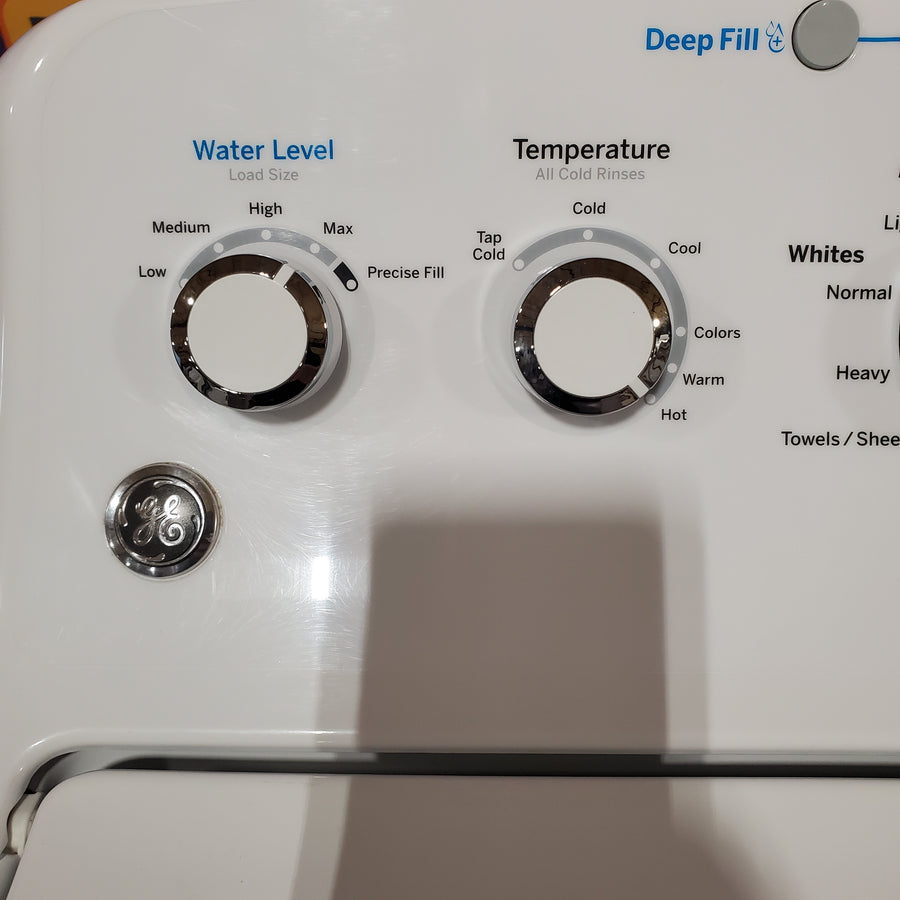 GE® 4.5 cu. ft. Capacity Washer with Stainless Steel Basket in White GTW465ASNWW - Certified Refurbished