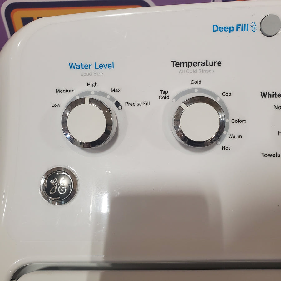 GE® 4.5 cu. ft. Capacity Washer with Stainless Steel Basket in White GTW465ASNWW - Certified Refurbished