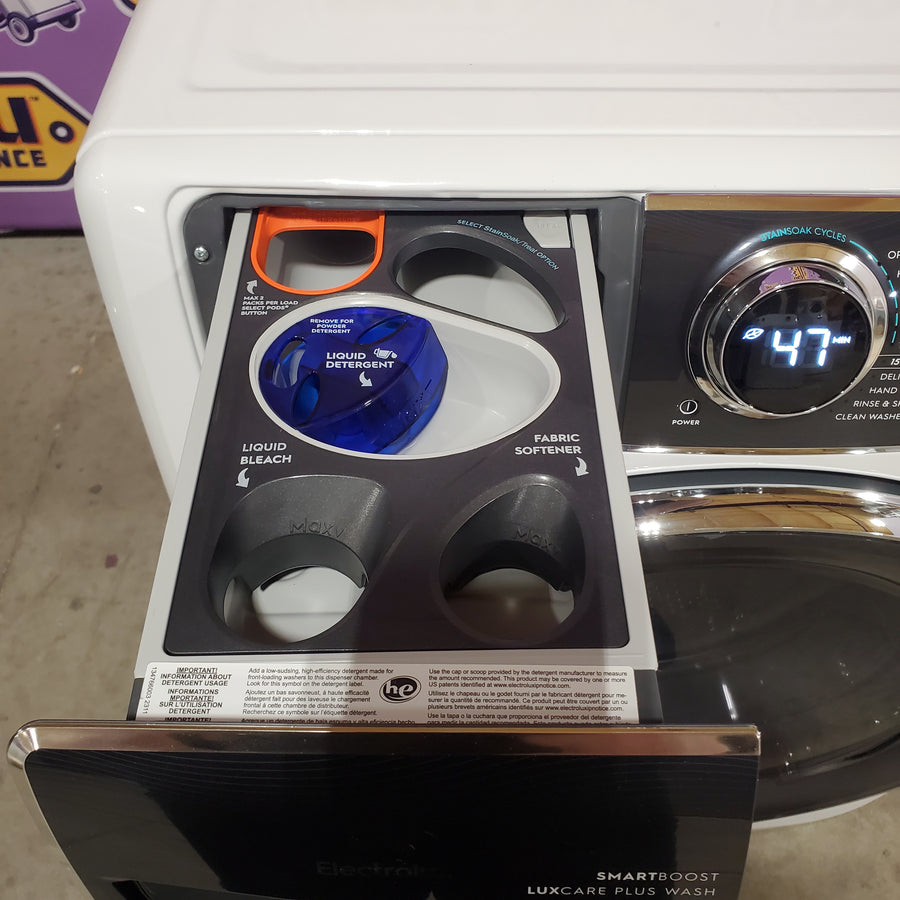 Electrolux 4.5 Cu.Ft. Stackable Front Load Washer with Steam and SmartBoost Wash System ELFW7637AW - Scratch & Dent (Minor)