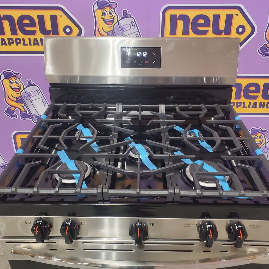 Frigidaire 5 Burner Gas Range with Even Baking Technology in Stainless Steel FCRG3052BS - Scratch & Dent (Minor)