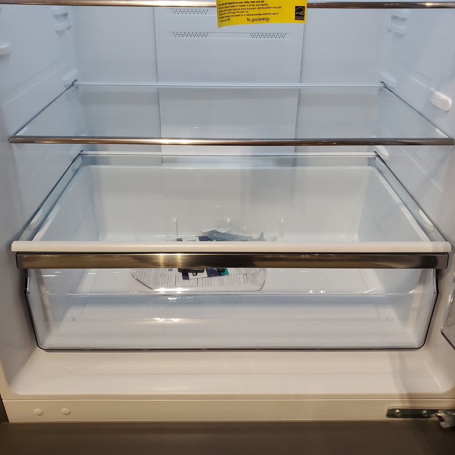 Hisense Counter Depth Bottom Freezer 17.2 Cu. Ft. Refrigerator with LED Lighting and Super Cool and Super Freeze in Fingerprint Stainless Steel HRB171N6ASE - Scratch and Dent (Minor)
