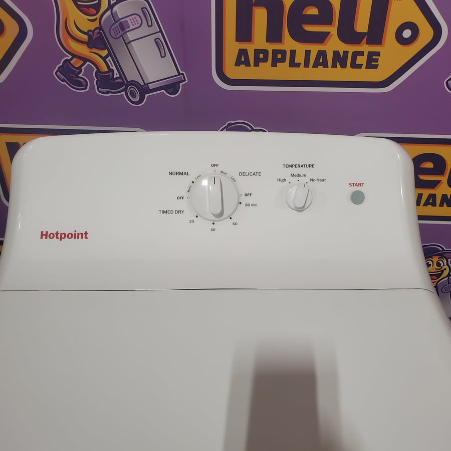Hotpoint 6.2 cu. ft. Capacity Electric Dryer with Up To 120 ft. Venting and Shallow Depth HTX26EASWWW - Scratch & Dent (Minor)