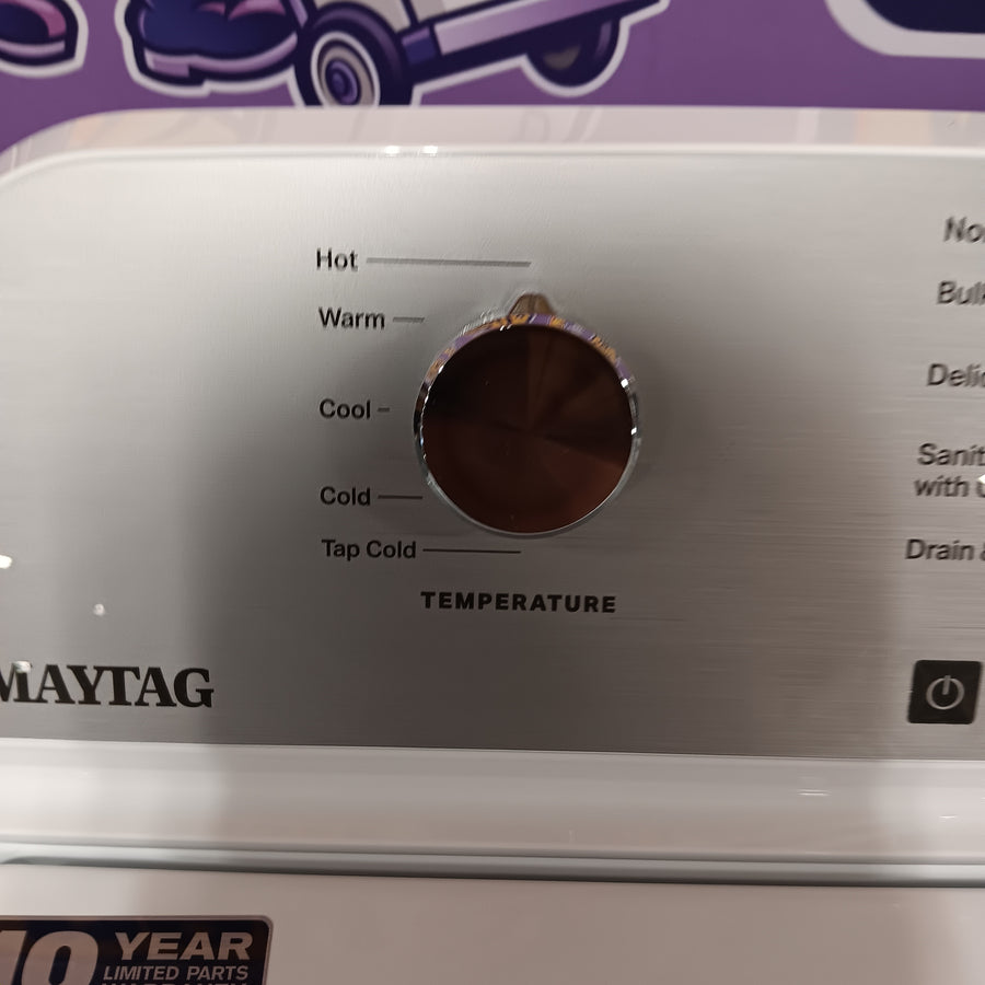 Maytag 4.2 Cu. Ft. Capacity Top Load Washer in White MTW4205SW - Scratch & Dent (Minor) and MayTag 7.0 cu. ft. Top Load Electric Wrinkle Prevent Dryer 16268 - MED4500MW - Open Box