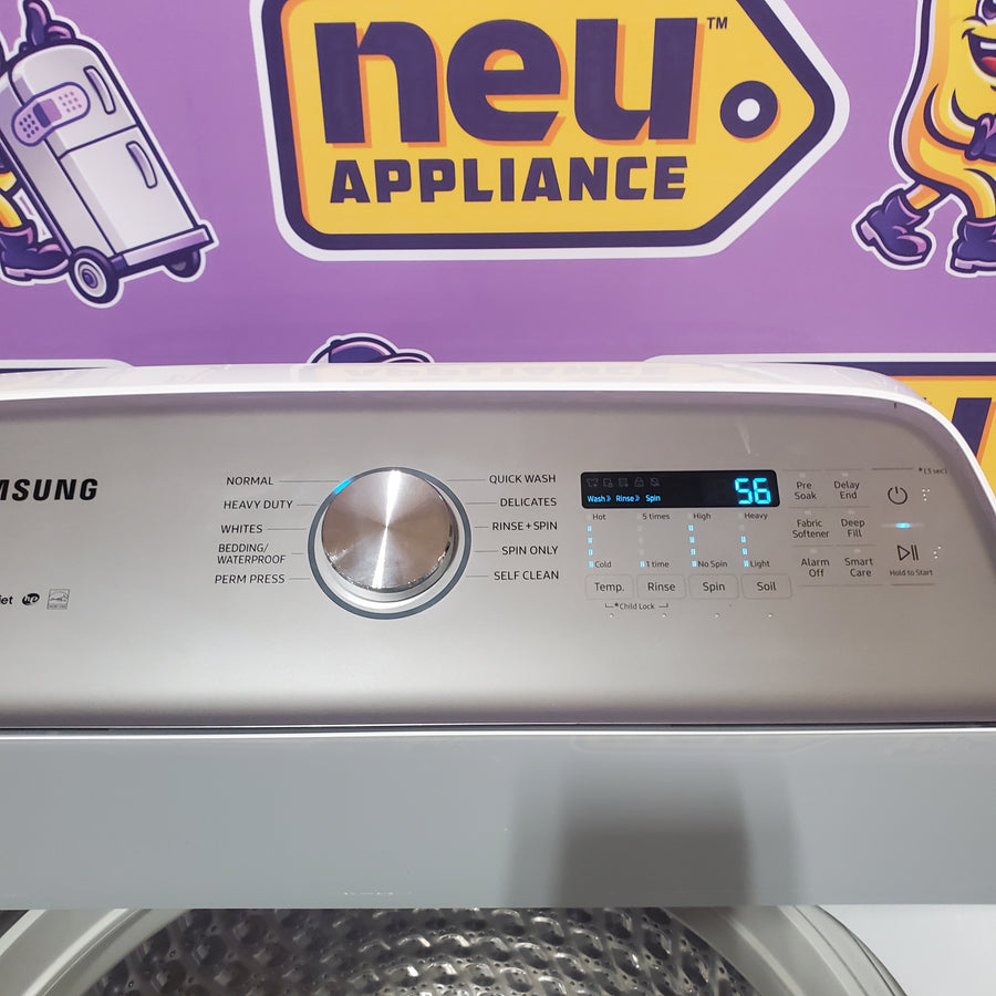 Samsung ENERGY STAR 5.0 cu. ft. Top Load Washing Machine with Active Water Jet 3511219 - WA50R5200AW - Certified Refurbished