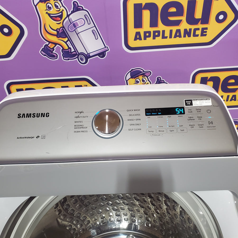 Samsung ENERGY STAR 5.0 cu. ft. Top Load Washing Machine with Active Water Jet WA50R5200AW - Certified Refurbished