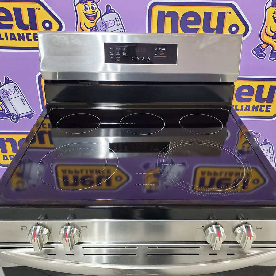 Frigidaire Electric Range with Five Cooktop Element, Air Fry and Self Cleaning 22142774 - FCRE3083AS - Open Box
