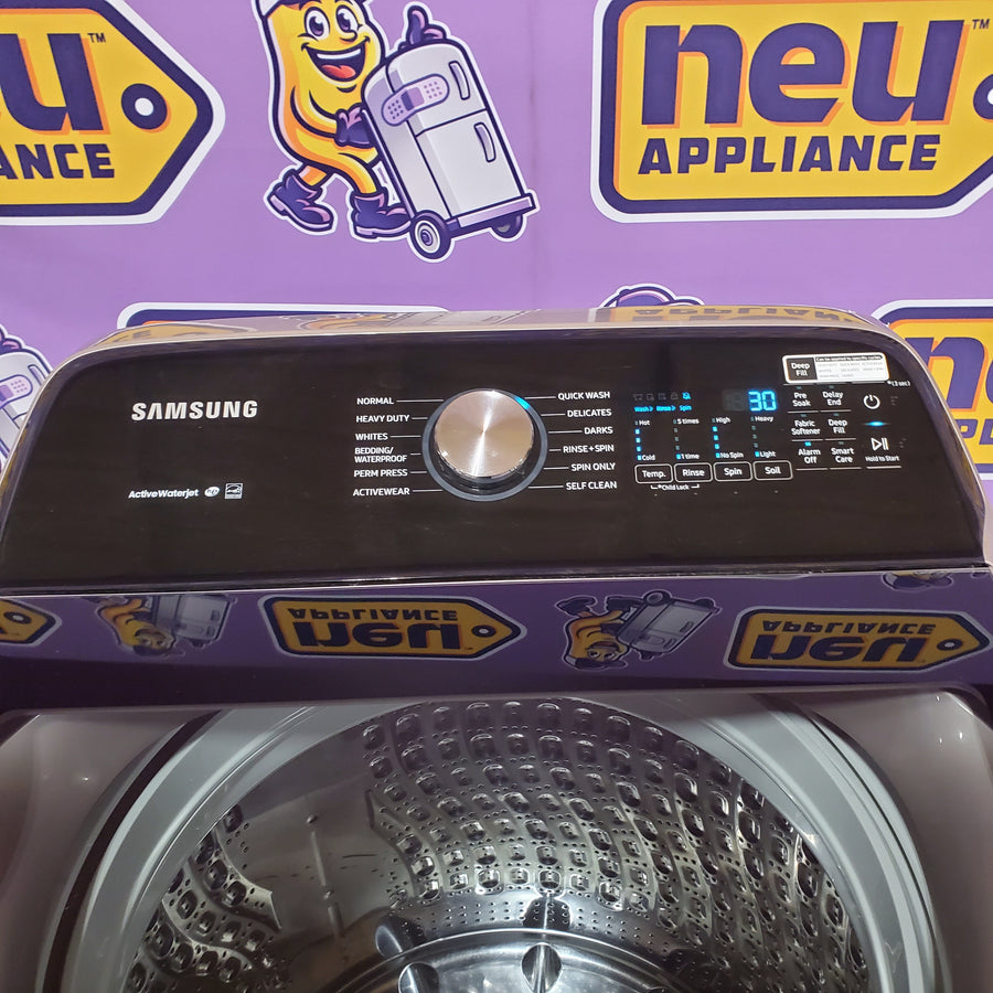 Samsung 5.0 cu. ft. High Efficiency Top Load Washer with Active WaterJet in Champagne WA50T5300AC - Certified Refurbished