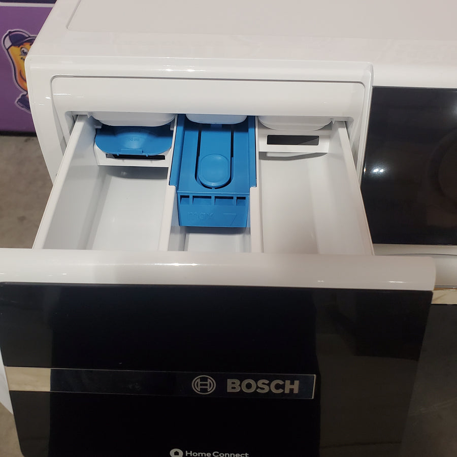 Bosch 500 Series 24 in. 240V 2.4 cu. ft. Stackable Front Load Compact Washer in White WGB24600UC - Scratch & Dent (Minor)