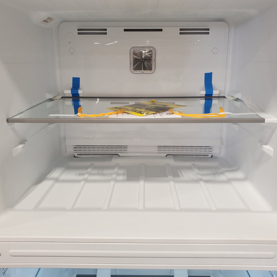 Midea Garage Ready Top Freezer 18.1 Cu. Ft. Refrigerator with Gallon sized Door Bins and Ice Maker Ready MRT18D3BWW - Scratch and Dent (Minor)