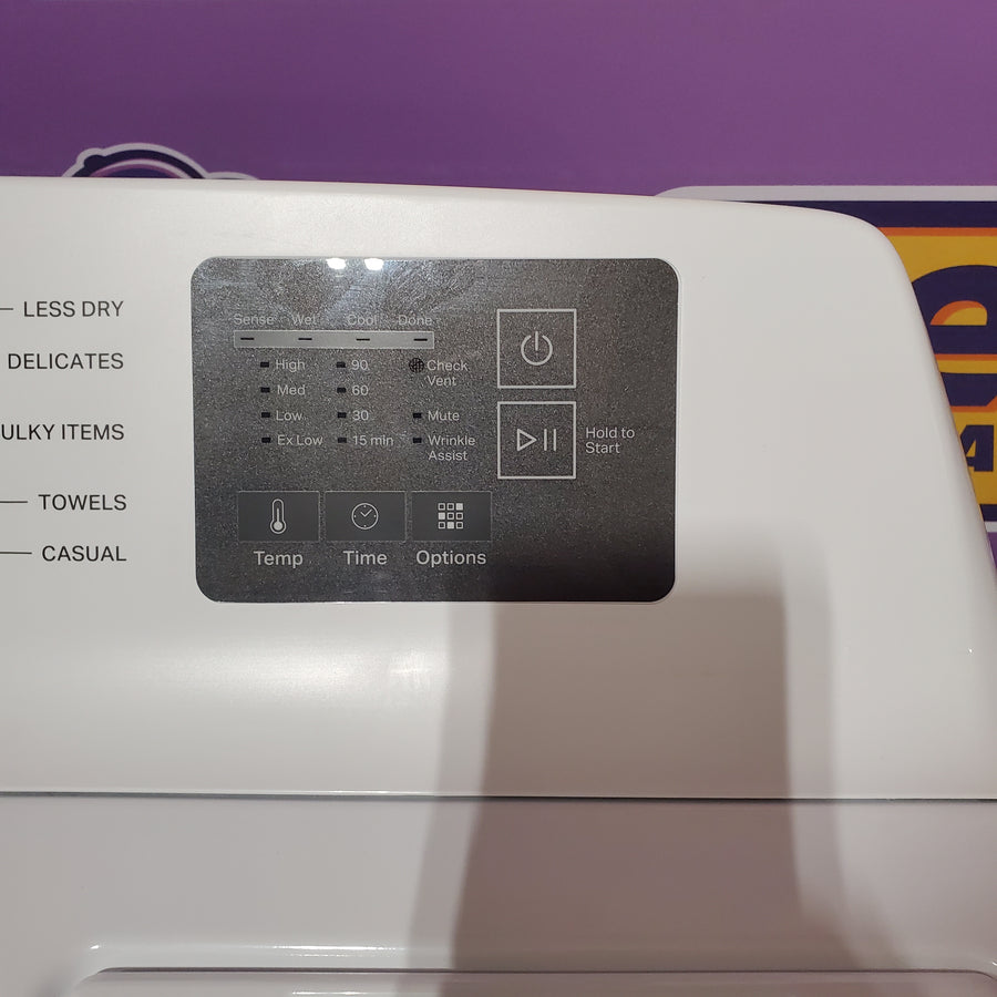 Whirlpool 7.0 cu. ft. Vented Front Load Electric Dryer in White with Adaptive Dry WED4107SW - Scratch & Dent (Minor)